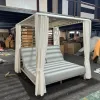 Modern Hotel Outdoor Aluminum Loungers Sunbed with Cushion for Villa Swimming Pool Garden Furniture