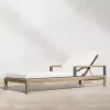 Modern Hotel Outdoor Teak Wood Dining Table and Chair Set with Waterproof Cushions for Patio and Garden