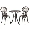 Modern Leaf Design Durable Aluminum Outdoor Patio Furniture Dining Garden Balcony Apartment Leisure Use Mandala Brand Model 002