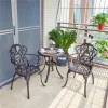 Modern Leaf Design Durable Aluminum Outdoor Patio Furniture Dining Garden Balcony Apartment Leisure Use Mandala Brand Model 002