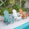 Modern Lightweight Comfortable Adirondack Chair Rattan Design Plastic for Outdoor Living Room Bedroom Hotel Park Courtyard