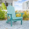 Modern Lightweight Comfortable Adirondack Chair Rattan Design Plastic for Outdoor Living Room Bedroom Hotel Park Courtyard
