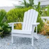 Modern Lightweight Comfortable Adirondack Chair Rattan Design Plastic for Outdoor Living Room Bedroom Hotel Park Courtyard