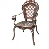 Modern Lightweight European Design Outdoor Patio Garden Dining Chairs Aluminum Alloy Durable Waterproof Leisure Furniture