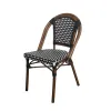 Modern Lightweight Outdoor Aluminum Alloy Rattan Dining Chair Family Coffee Shop Leisure Stackable Living Room Bedroom Courtyard
