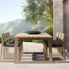 Modern Lightweight Waterproof Teak Dining Table Chair Set for Outdoor Use Living Room School Courtyard Garden Villa Patio Hotel