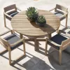 Modern Lightweight Waterproof Teak Dining Table Chair Set for Outdoor Use Living Room School Courtyard Garden Villa Patio Hotel