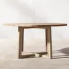 Modern Lightweight Waterproof Teak Dining Table Chair Set for Outdoor Use Living Room School Courtyard Garden Villa Patio Hotel