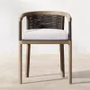 Modern Lightweight Waterproof Teak Outdoor Dining Table and Chair Set for Hotel and Villa Use UV-Resistant and Durable