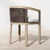 Modern Lightweight Waterproof Teak Outdoor Dining Table and Chair Set for Hotel and Villa Use UV-Resistant and Durable