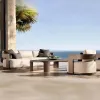 Modern Luxury Aluminum Garden Sofa Set All Weather Outdoor Sectional Furniture for High-end Villa and Boutique Hotel