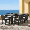 Modern Luxury Aluminum Patio Dining Furniture Set Minimalist Garden Table Set for Star Hotel and Private Villa Terrace