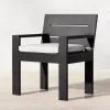 Modern Luxury Aluminum Patio Dining Furniture Set Minimalist Garden Table Set for Star Hotel and Private Villa Terrace