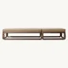 Modern Luxury Aluminum Poolside Daybed Double Size Outdoor Sunbed UV Resistant Eco-Friendly for High-end Resort Romantic Villa