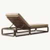 Modern Luxury Aluminum Poolside Daybed Double Size Outdoor Sunbed UV Resistant Eco-Friendly for High-end Resort Romantic Villa