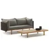 Modern Luxury Teak Eco-Friendly Waterproof Outdoor Sofa Set with PE Wicker Rattan for Courtyard Villa Hotel Use