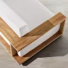 Modern Luxury Teak Wood Durable Waterproof Aluminum Frame Outdoor Furniture Set for Patio Living Room Courtyard-Sofas Chairs