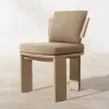 Modern Luxury Teak Wood Outdoor Dining Furniture Set for Upscale Resort Hotel and Private Estate Villa Patio Living