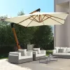 Modern Luxury Versatile Aluminum Foldable Outdoor Umbrella Push Button Tilt Crank Design Garden Sun Awning Outdoor Furniture