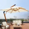 Modern Luxury Versatile Aluminum Foldable Outdoor Umbrella Push Button Tilt Crank Design Garden Sun Awning Outdoor Furniture