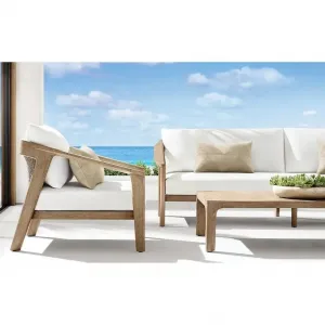 Modern New Design Luxury Teak Wood Eco-Friendly Farmhouse Hotel Dining Garden Set Outdoor Patio Furniture Waterproof Cushions