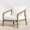 Modern New Design Luxury Teak Wood Eco-Friendly Farmhouse Hotel Dining Garden Set Outdoor Patio Furniture Waterproof Cushions