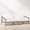 Modern New Design Luxury Teak Wood Eco-Friendly Farmhouse Hotel Dining Garden Set Outdoor Patio Furniture Waterproof Cushions