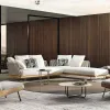 Modern Nordic Outdoor Furniture Courtyard Sunscreen Waterproof Teak Wood Eco-Friendly Garden Sofa Set Quick-Dry Cushions for