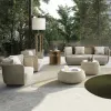 Modern One Seat Outdoor Rattan Garden Sofa Set-Waterproof Eco-Friendly Furniture for Courtyard Hotel Use