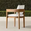 Modern Ornate Teak Durable Outdoor Dining Set with UV-Resistant Waterproof Features for Hotel Villa Use
