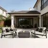 Modern Outdoor Aluminum Sectional Sofa Set Weatherproof Eco-Friendly Garden Furniture for Luxury Hotel Villa Living Room Use