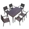 Modern Outdoor Dining Table and Chair Set with Aluminum Alloy Frame Durable Waterproof for Patio Hotel Restaurant