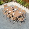 Modern Outdoor Dining Table and Chair Set with Aluminum Alloy Frame Durable Waterproof for Patio Hotel Restaurant
