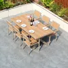 Modern Outdoor Dining Table and Chair Set with Aluminum Alloy Frame Durable Waterproof for Patio Hotel Restaurant