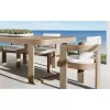 Modern Outdoor Leisure Teak Furniture Villa Courtyard Hotel Garden Farmhouse Dining Waterproof Sofa Set Living Room
