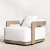 Modern Outdoor Leisure Teak Furniture Villa Courtyard Hotel Garden Farmhouse Dining Waterproof Sofa Set Living Room