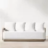 Modern Outdoor Leisure Teak Furniture Villa Courtyard Hotel Garden Farmhouse Dining Waterproof Sofa Set Living Room