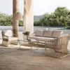 Modern Outdoor PE Wicker Rattan Furniture Eco-Friendly Living Room Villa Courtyard Park Garden Set for Hotel Farmhouse Use