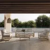 Modern Outdoor PE Wicker Rattan Furniture Eco-Friendly Living Room Villa Courtyard Park Garden Set for Hotel Farmhouse Use