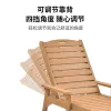 Modern Outdoor Plastic Wood Foldable Reclining Chair-Portable Waterproof Sun-Proof Eco-Friendly for Beach Pool Hotel Courtyard