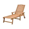 Modern Outdoor Plastic Wood Foldable Reclining Chair-Portable Waterproof Sun-Proof Eco-Friendly for Beach Pool Hotel Courtyard