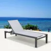 Modern Outdoor Sun Lounger Patio Garden Aluminium Lounge Chair for Pool Beach and Courtyard Use