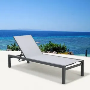 Modern Outdoor Sun Lounger Patio Garden Aluminium Lounge Chair for Pool Beach and Courtyard Use
