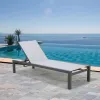 Modern Outdoor Sun Lounger Patio Garden Aluminium Lounge Chair for Pool Beach and Courtyard Use