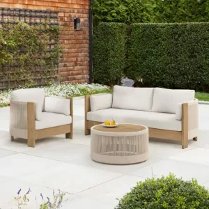 Modern Outdoor Teak Wood Garden Sofa Set-Waterproof Durable