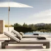 Modern Poolside Aluminum Sun Lounger Adjustable Resort Daybed UV Resistant Outdoor Beach Recliner for Star Hotel Swimming Pool