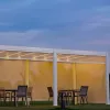 Modern Portable Aluminum Outdoor Gazebo Pergola Windproof Blinds LED Lighting System Outdoor Furniture Waterproof Eco-Friendly