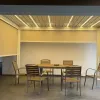 Modern Portable Aluminum Outdoor Gazebo Pergola Windproof Blinds LED Lighting System Outdoor Furniture Waterproof Eco-Friendly