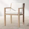 Modern Premium Teak Wood Outdoor Dining Set Quick-Dry Cushions Weather Resistant Patio Furniture for Luxury Villa Hotel Terraces