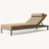 Modern Premium Teak Wood Outdoor Sunbed Weather Resistant Patio Furniture for Luxury Villa and Star Hotel Poolside Lounge